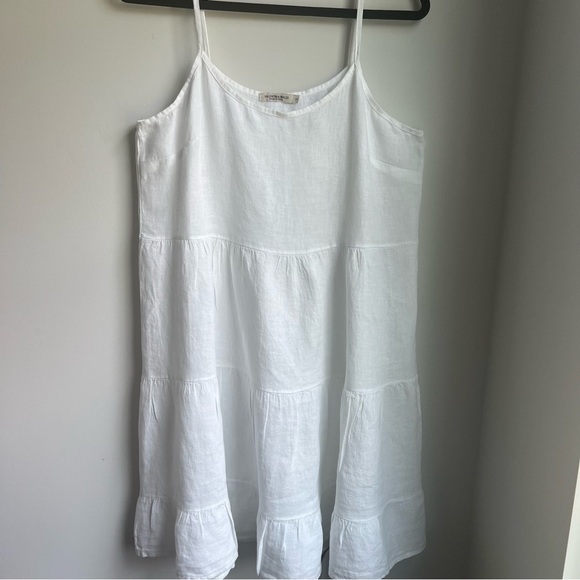 Valentina Naldi White 100% Linen Dress - Size Small - Picture 4 of 12